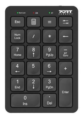 [900802] Port Connect Numeric Keypad Bluetooth Rechargable