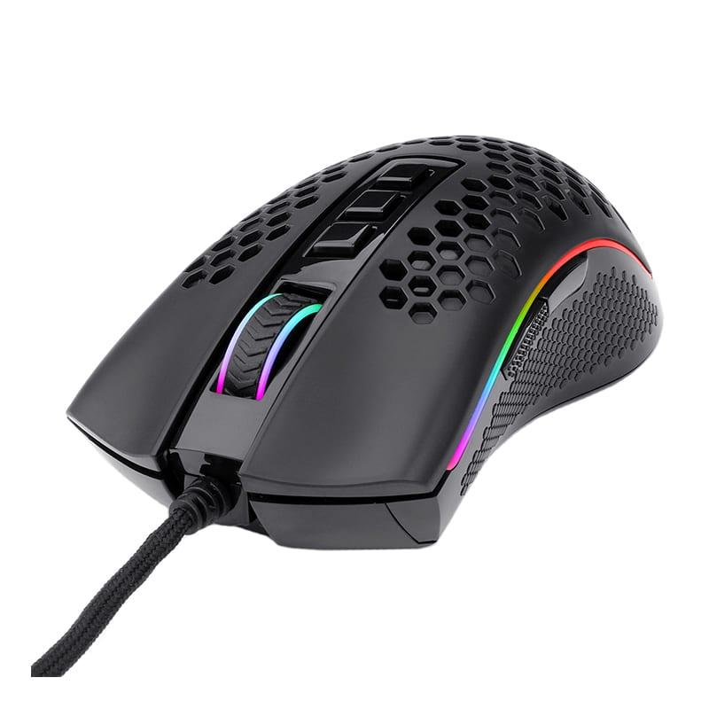 [RD-M808-RGB] REDRAGON STORM 12400DPI 7 Buttons|Ergonomic Design|P3327 Optical Sensor|Lightweight Body|RGB Backlit gaming Mouse - Black