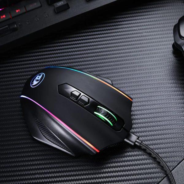 [RD-M686RGB] REDRAGON VAMPIRE ELITE Wireless 16000DPI|8 Button|Ergonomic Design|P3335 Optical Sensor|Type-C Cable|RGB Backlit Gaming Mouse - Black