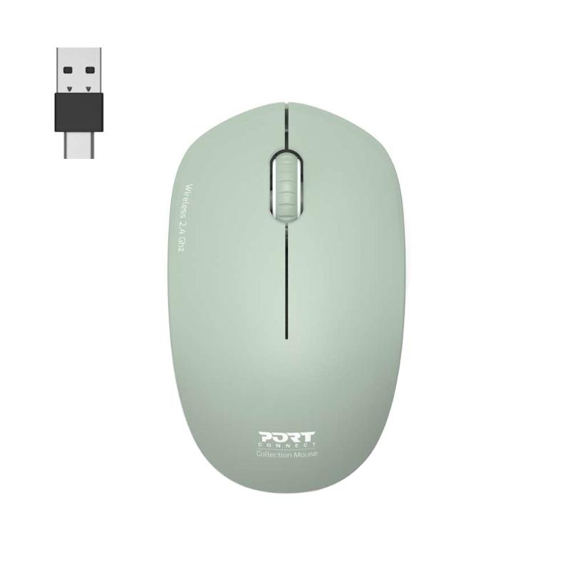 [900543] Port Connect MOUSE COLLECTION II WIRELESS Olive