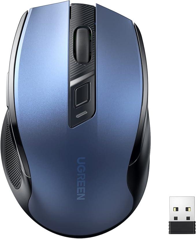 [15064] UGREEN Ergonomic 2.4G Wireless Mouse Blue