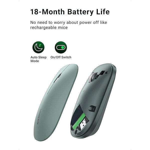 [MU001-90374] UGREEN Portable Wireless Mouse Green