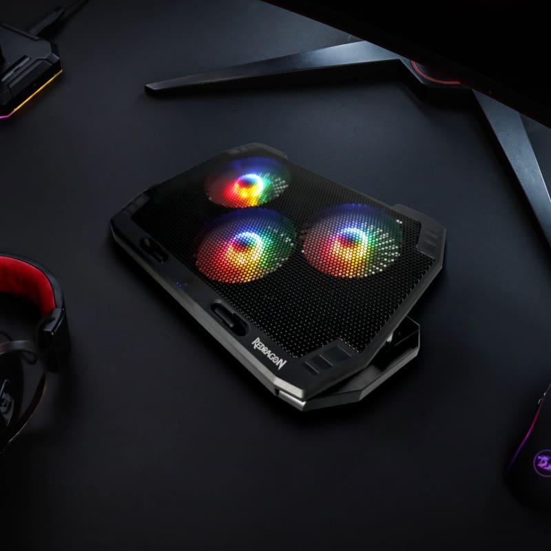 [RD-GCP511] REDRAGON Dual USB 3 Fan RGB Gaming Notebook Stand