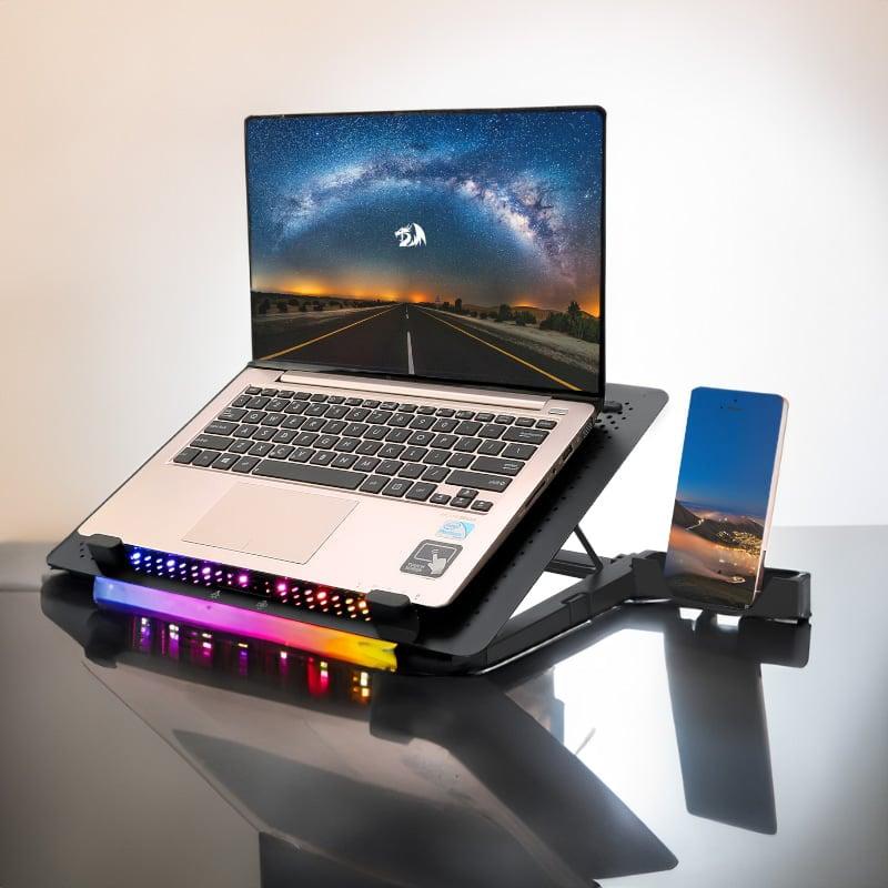 [RD-GCP500] REDRAGON Dual USB 5 Fan RGB Gaming Notebook Stand 