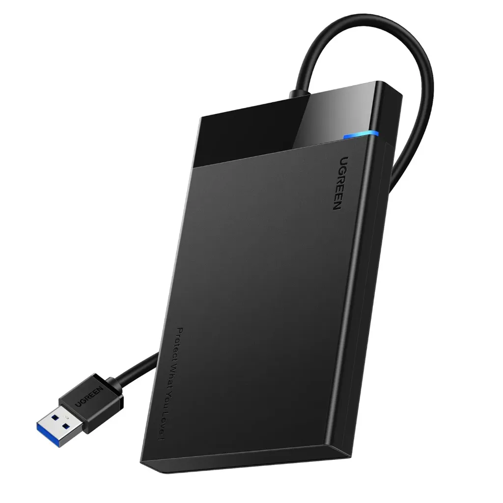 [US221-30847] UGREEN 2.5 Inch Hard Drive Box (Non-Detachable Cable)