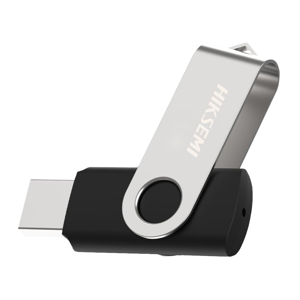 [HS-USB-M200S-32G] Hiksemi Rotary 32GB USB3 Flash Drive - Silver Black