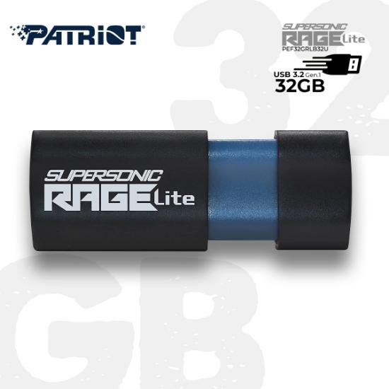 Patriot Rage Lite 32GB USB3.2 Flash Drive - Black