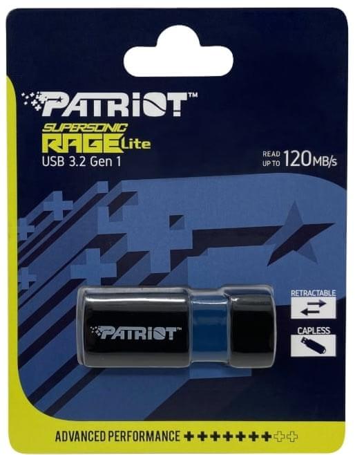 [PEF256GRLB32U] Patriot Rage Lite 256GB USB3.2 Flash Drive - Black