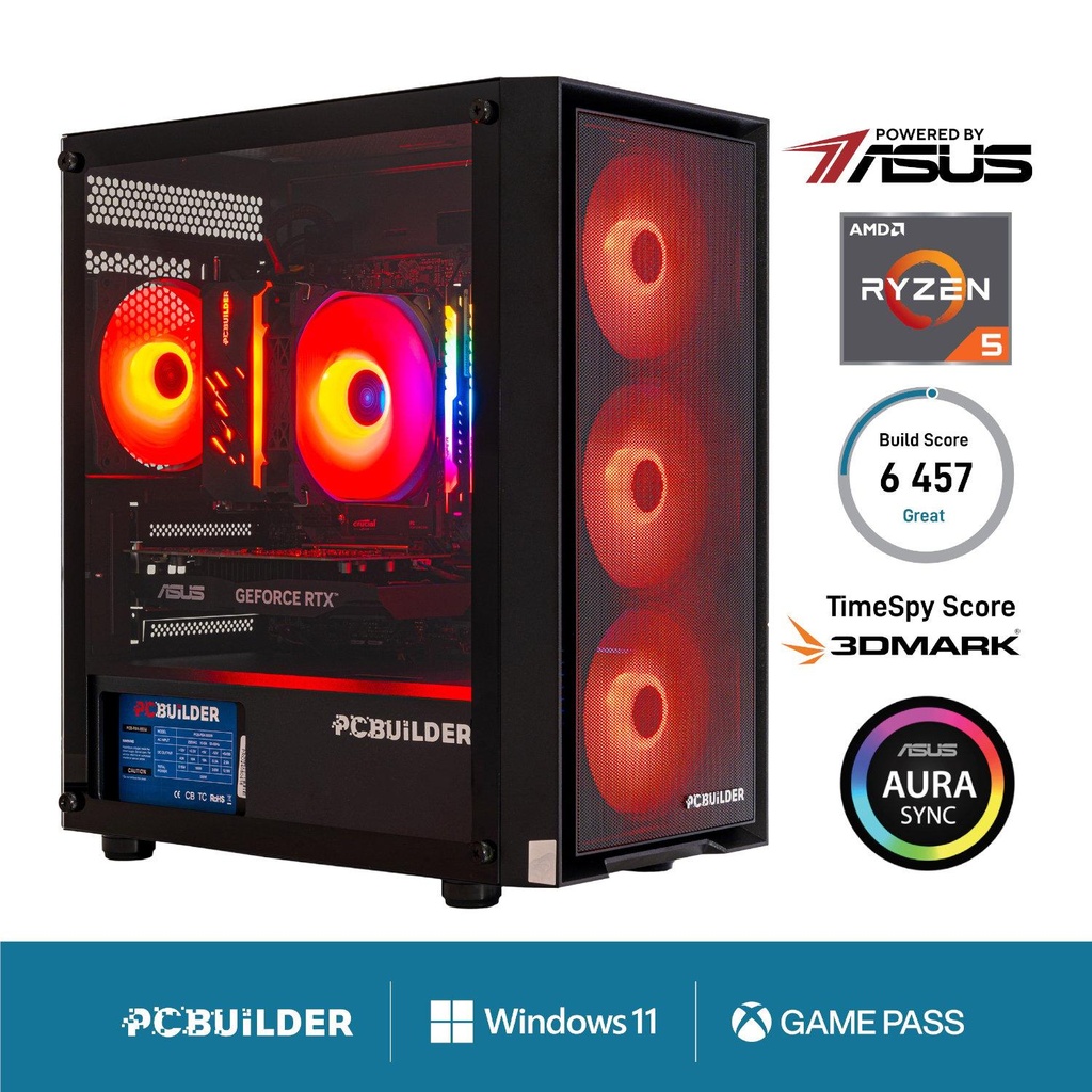 [PCB_SENTINEL_01] PCBuilder Ryzen 5 5600X SENTINEL Windows 11 Gaming PC