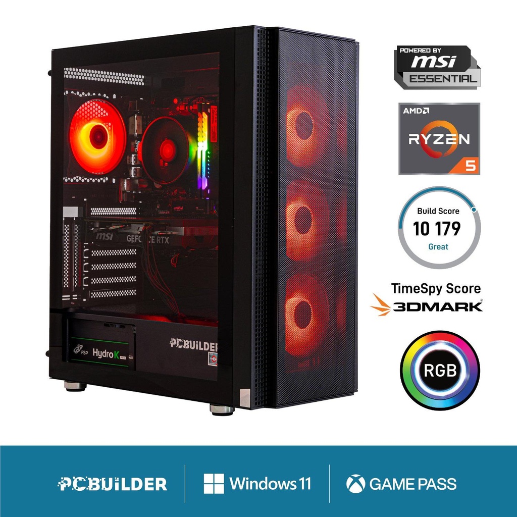 [PCB_BARRICADE_03] PCBuilder Ryzen 5 5600X BARRICADE Windows 11 Gaming PC