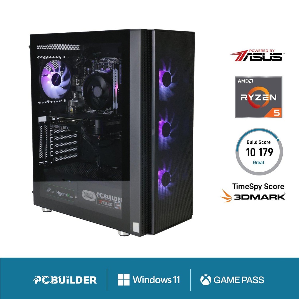 [PCB_TITAN_01] PCBuilder Ryzen 5 5600X TITAN Windows 11 Gaming PC