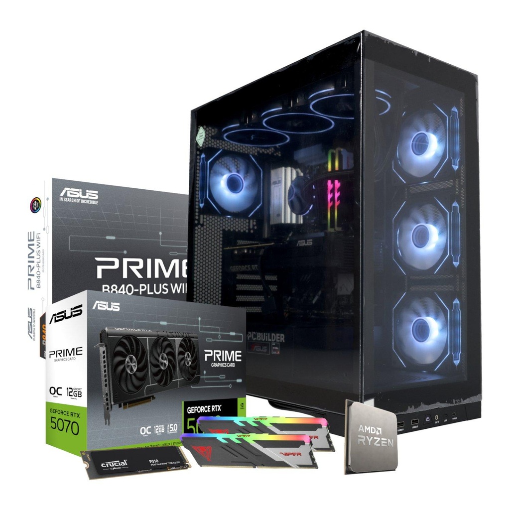 [PCB_MAVERICK_01] PCBuilder Ryzen 5 7600 MAVERICK Windows 11 Gaming PC