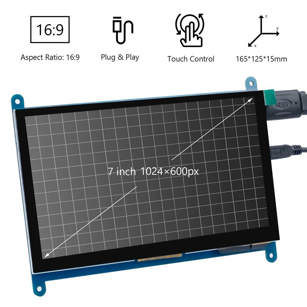 [HRLB-101] Nplay - 10.1 inch HDMI Touch Panel - 1024*600 HDMI USB Interface Capactive touch