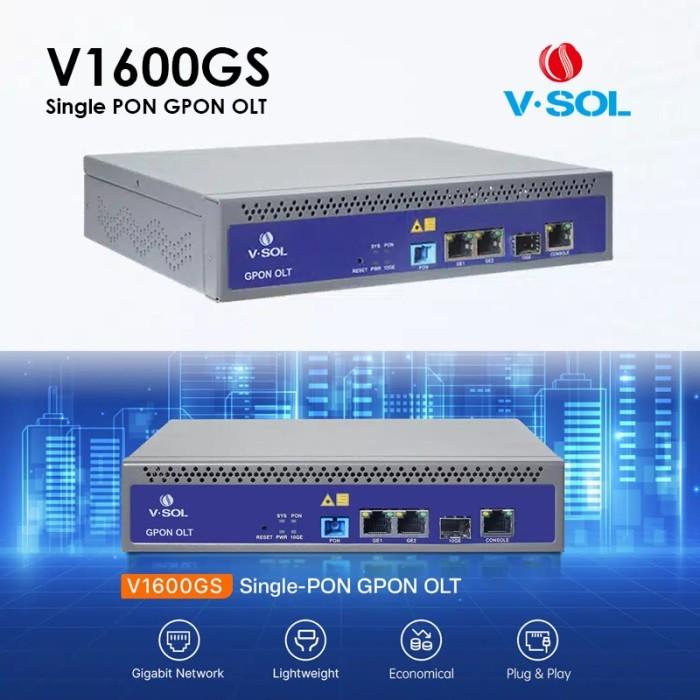 [V1600GS-F] VSOL 1 Port GPON OLT DC + AC