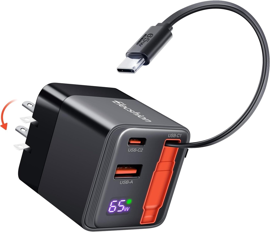 Port WALL CHARGER TYPE C PD 65W GAN - EU (W/O CABLE)