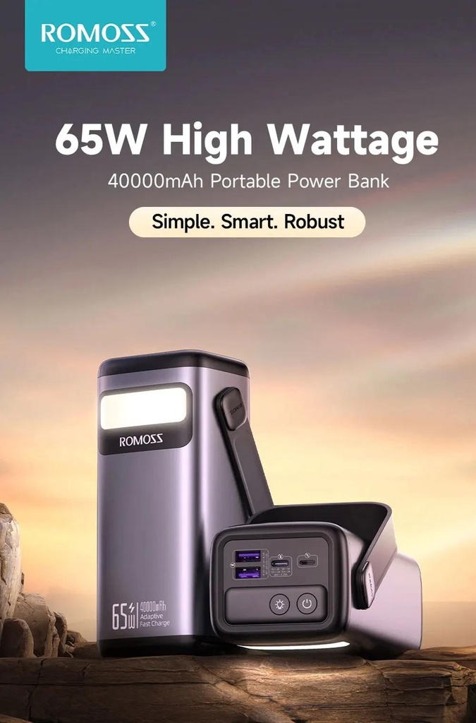 [PMT40-182-S133H] Romoss Power Bank PMT 40000mAh 65W SLV