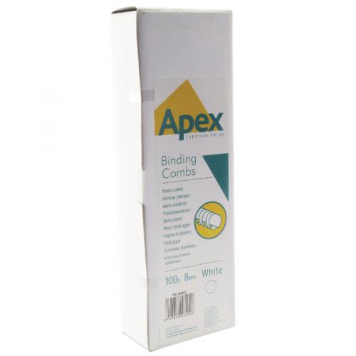 [6200201] Apex 8MM Comb White 100pk