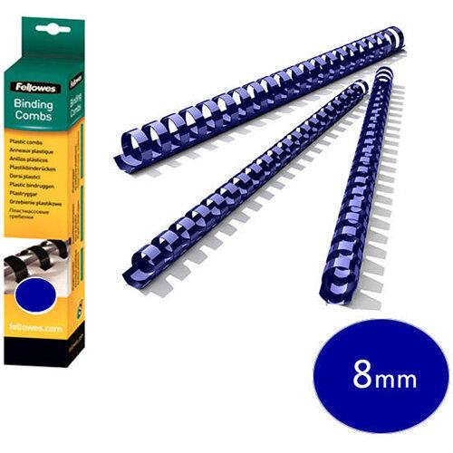 [5345506] Fellowes 8MM Comb Blue 100pk