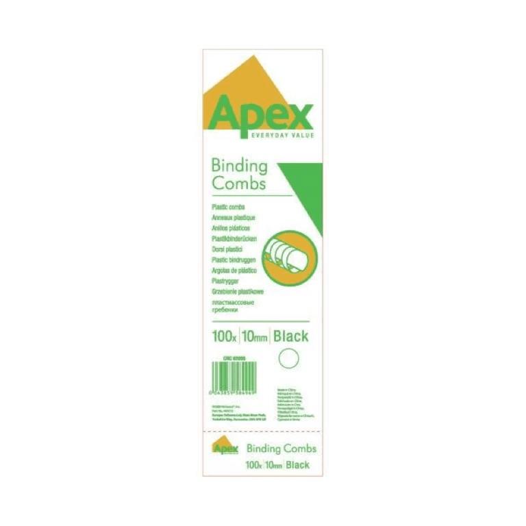 [6200501] Apex 10MM Comb Black 100pk