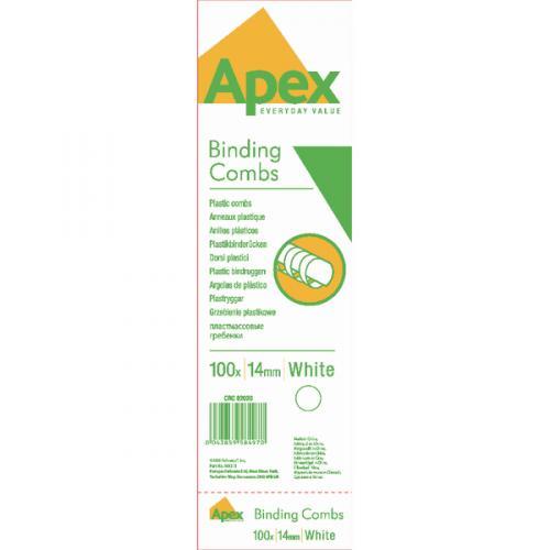 [6202001] Apex 14MM Comb White 100pk