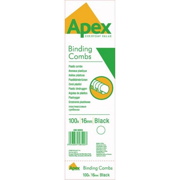 [6202301] Apex 16MM Comb Black 100pk