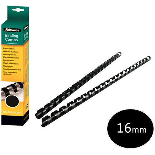 [5332302] Fellowes 16MM Comb Retail Pack - black