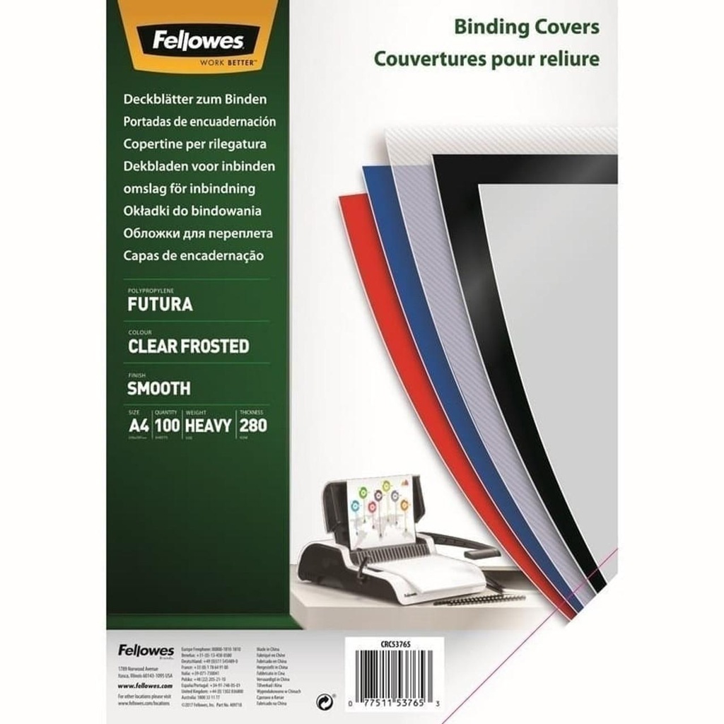[6502601] PP Cover A4  Frosted 180 MIC 100pk