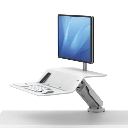 [8081701] Lotus™ RT Single Sit-Stand Workstation - White