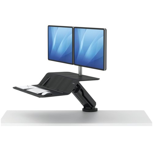 [8081601] Lotus™ RT Dual Sit-Stand Workstation - Black