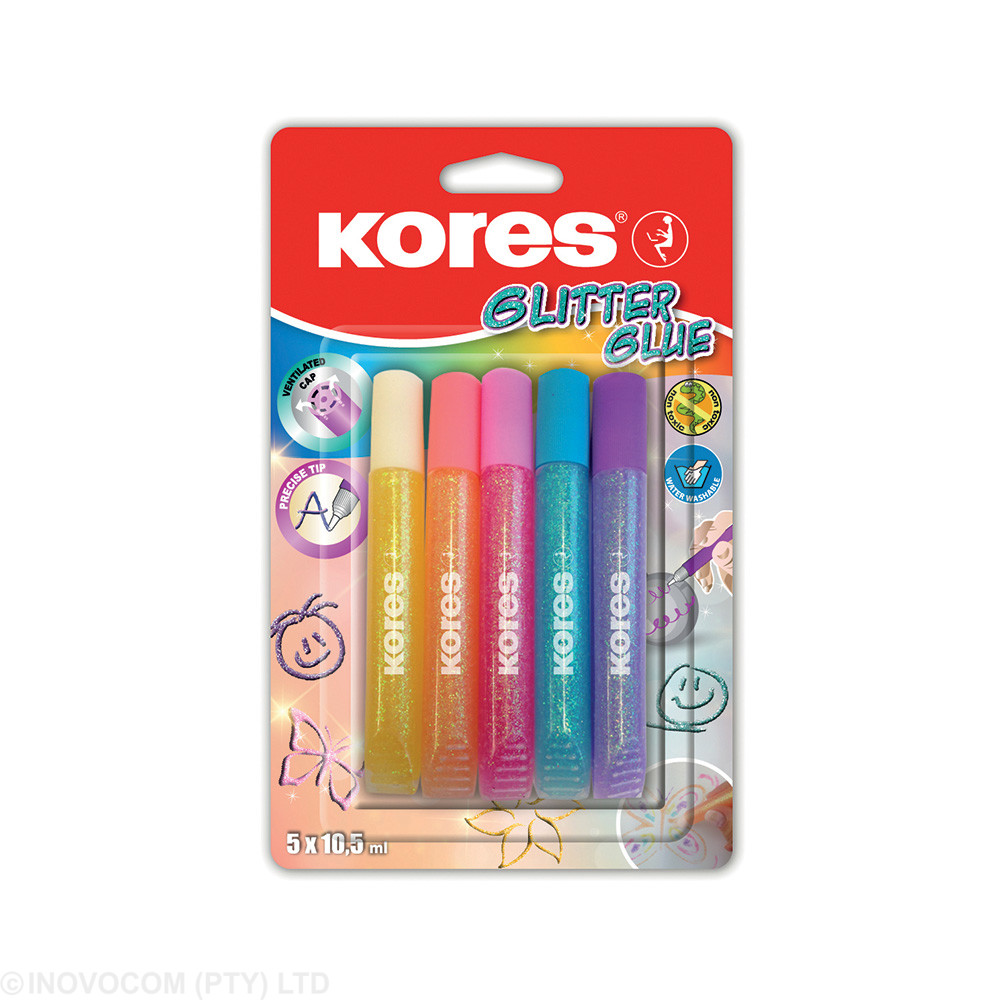 [KOR-A-75001] Glitter Glue Pastel 5's