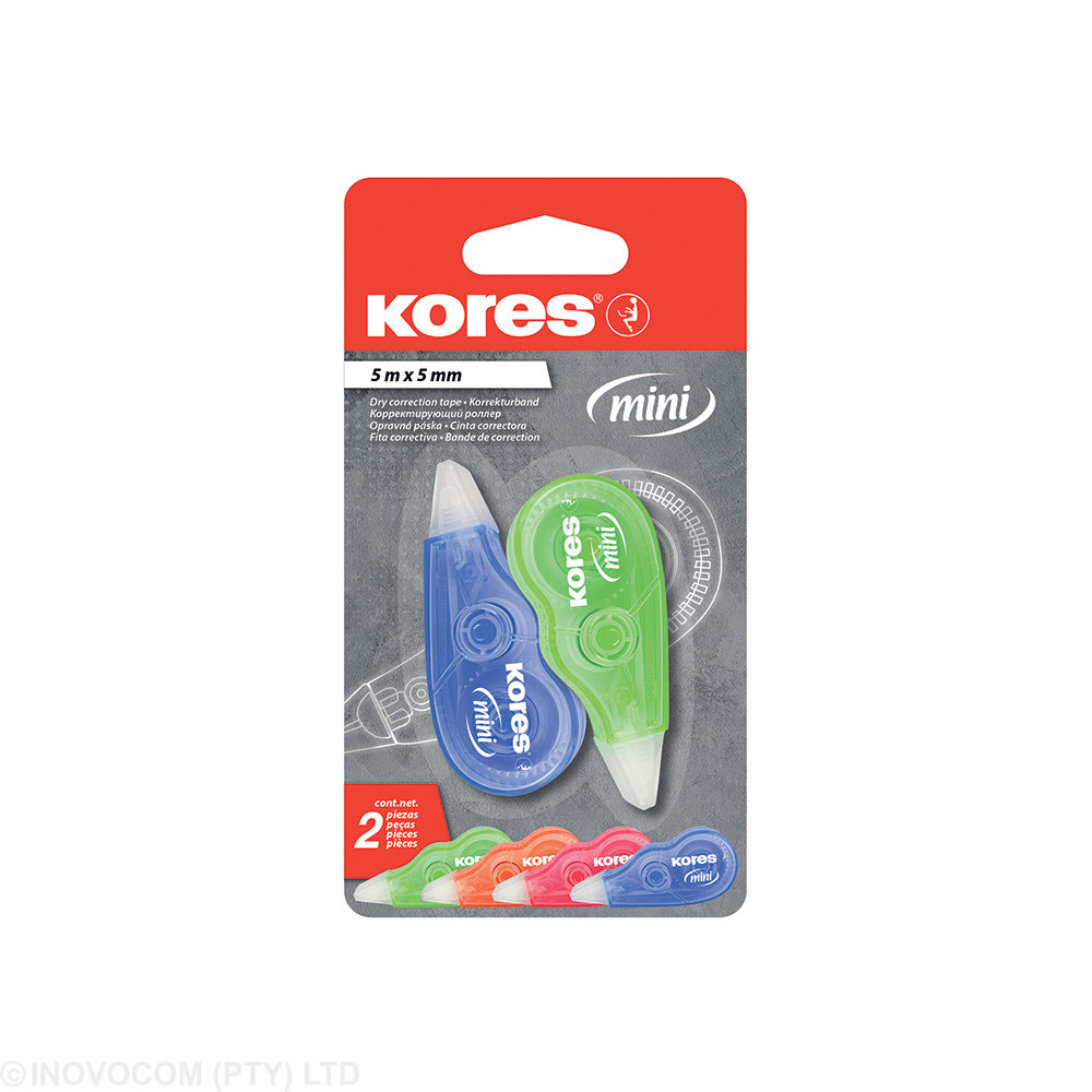 [KOR-EC-84121] Mini Correction Tape 5mm x 5m  Blister x 2
