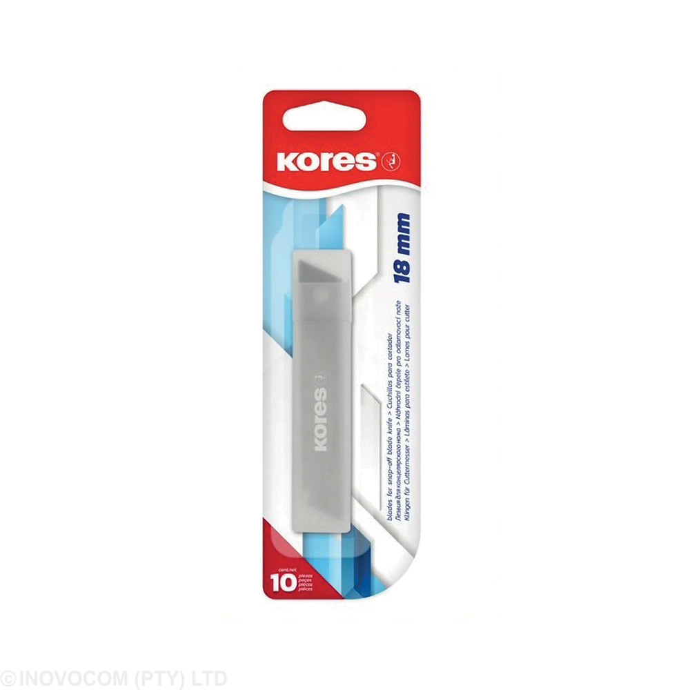 [KOR-CSM-42291] 18mm replacament blades (10 blades per tube) 