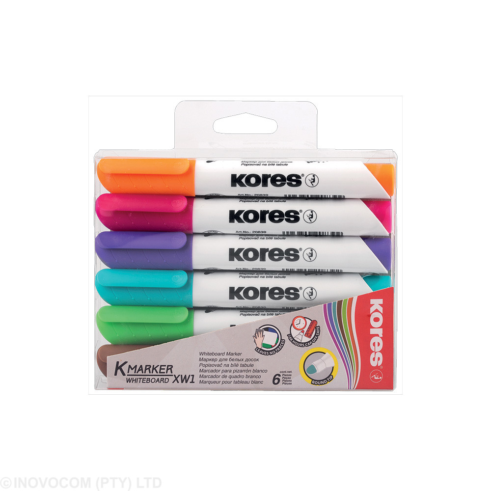 [KOR-WB-20802] K-Marker Whiteboard Marker - Bullet Tip / Wallet 6