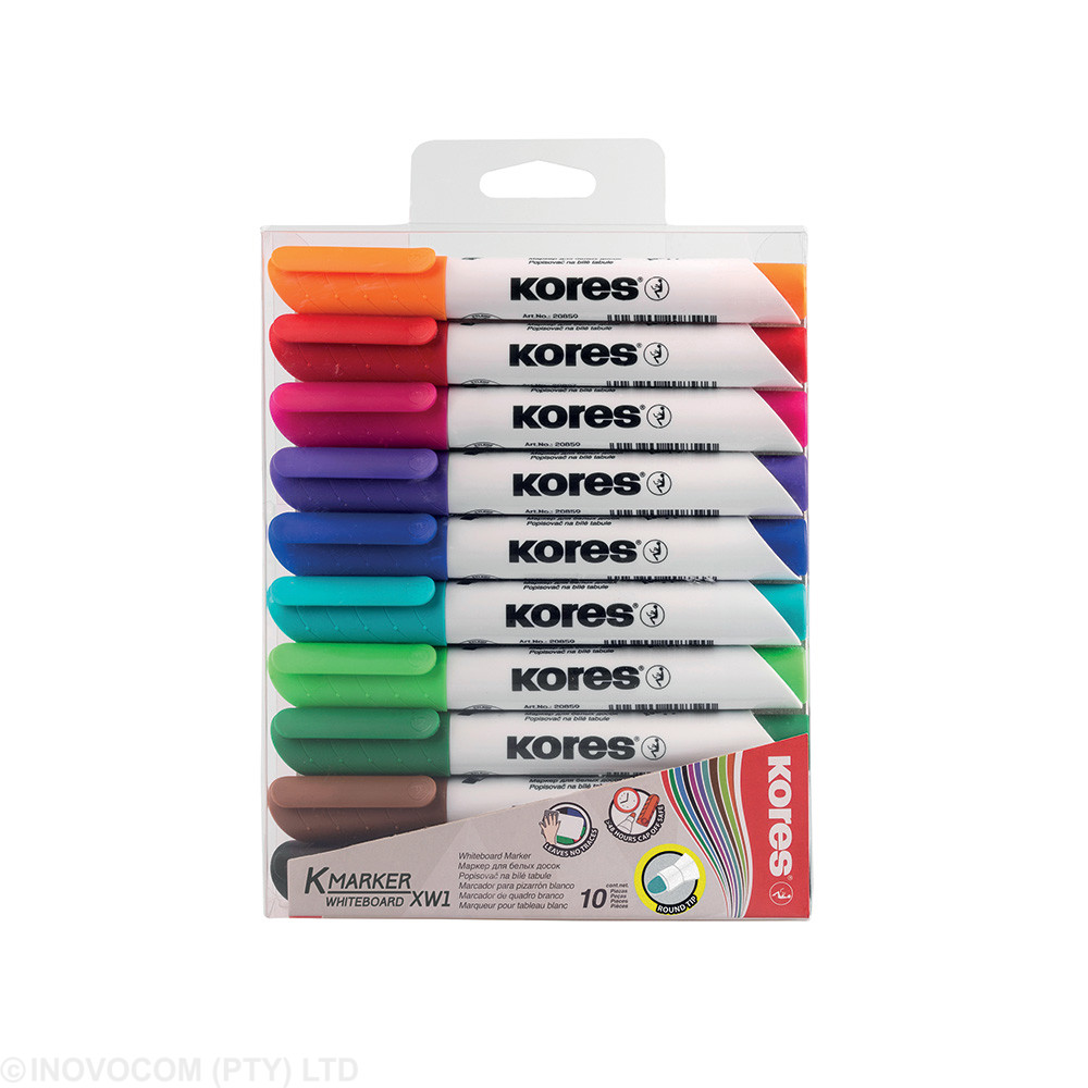 [KOR-WB-20800] K-Marker Whiteboard Marker - Bullet Tip /Wallet 10