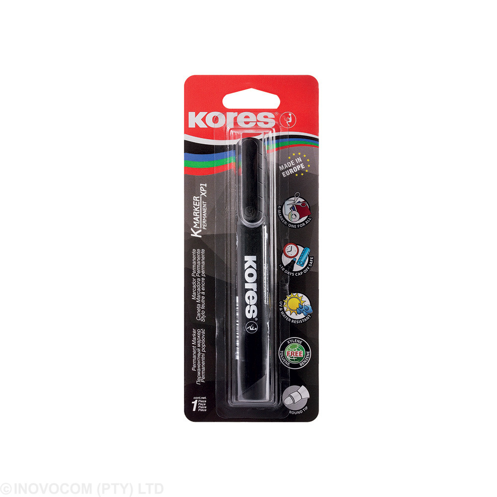 [KOR-PM-20910] K-Marker Permanent Marker -Bullet Tip  Blister x 1