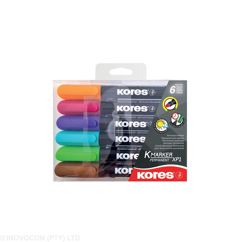 K-Marker Permanent Marker -Bullet Tip  Wallet 6