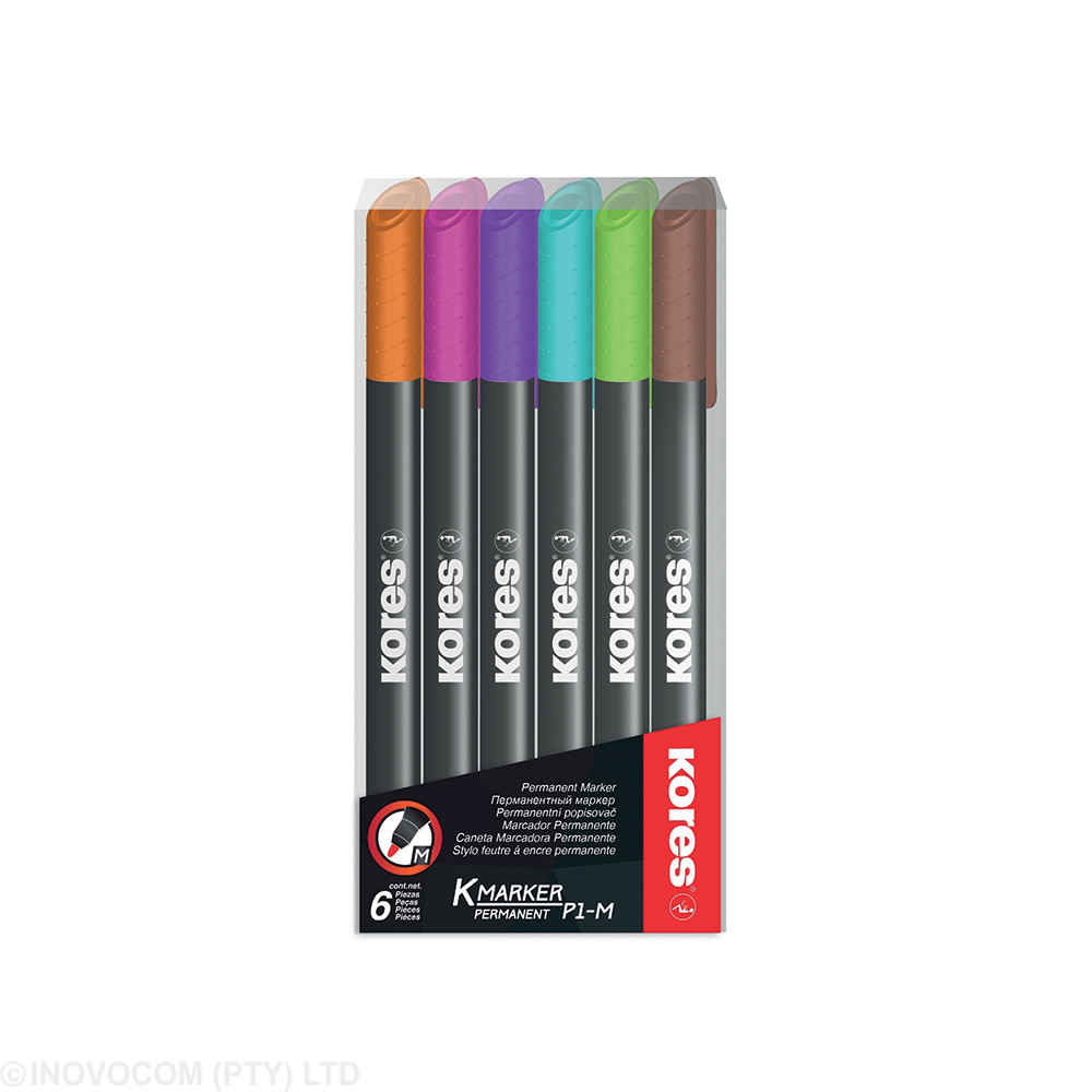[KOR-PM-22146] K-Marker P1 Permanent Marker  - Fine Tip Wallet 6