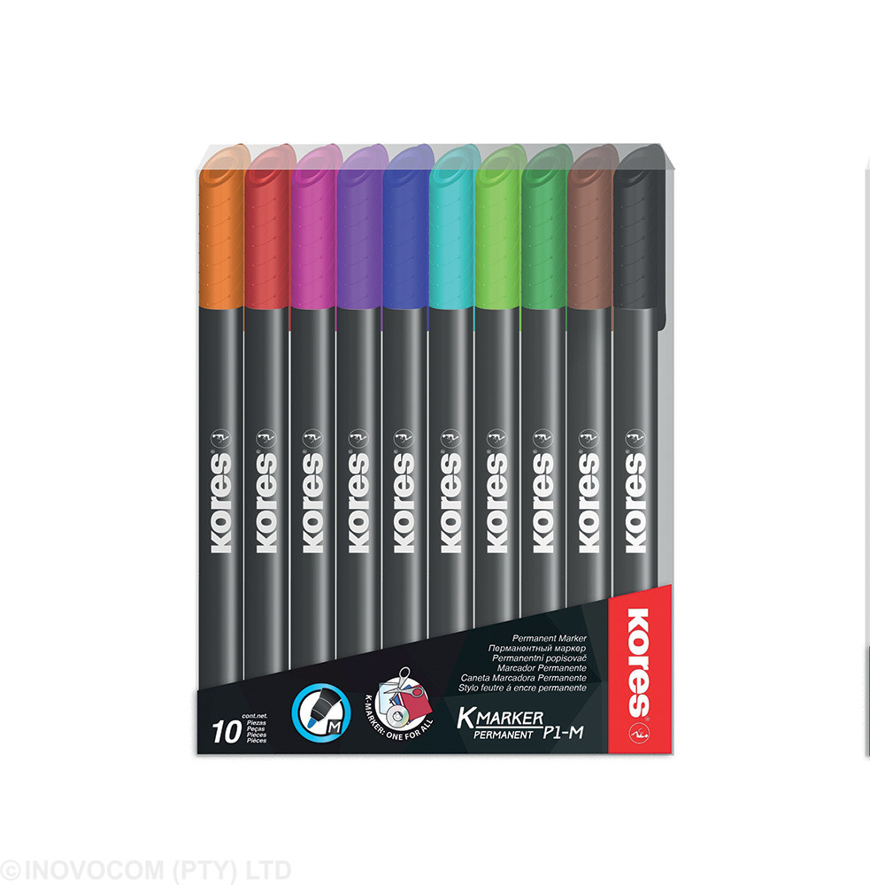 [KOR-PM-22141] K-Marker P1 Permanent Marker - Fine Tip  Wallet 10