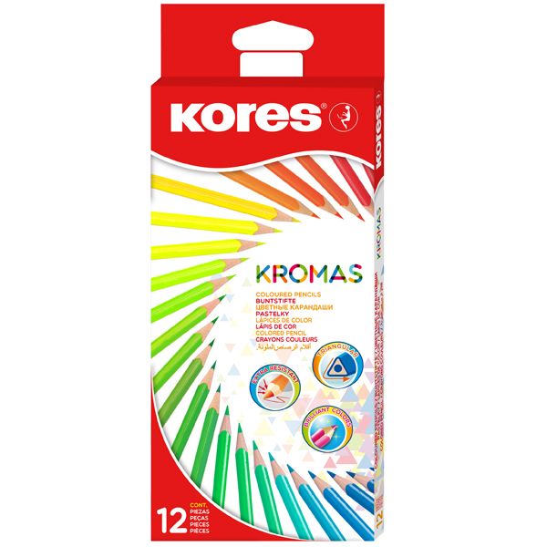 [KOR-CPCL-93391] Kromas Colour Pencils Triangular 12's