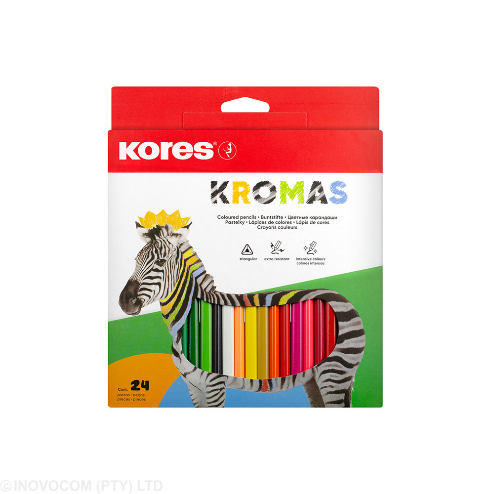 [KOR-CPCL-93392] Kromas Colour Pencils Triangular 24's