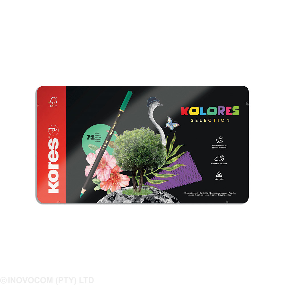 [KOR-CPCL-93372] Kolores Colour Pencils Triangular 72's 