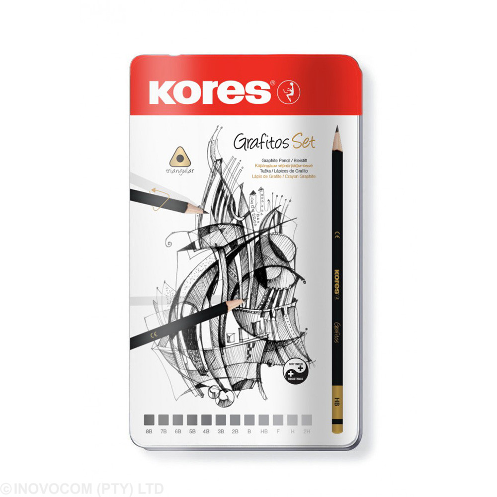 [KOR-GPW-92162] Grafitos Grades Set 12 x assorted grades in a tin