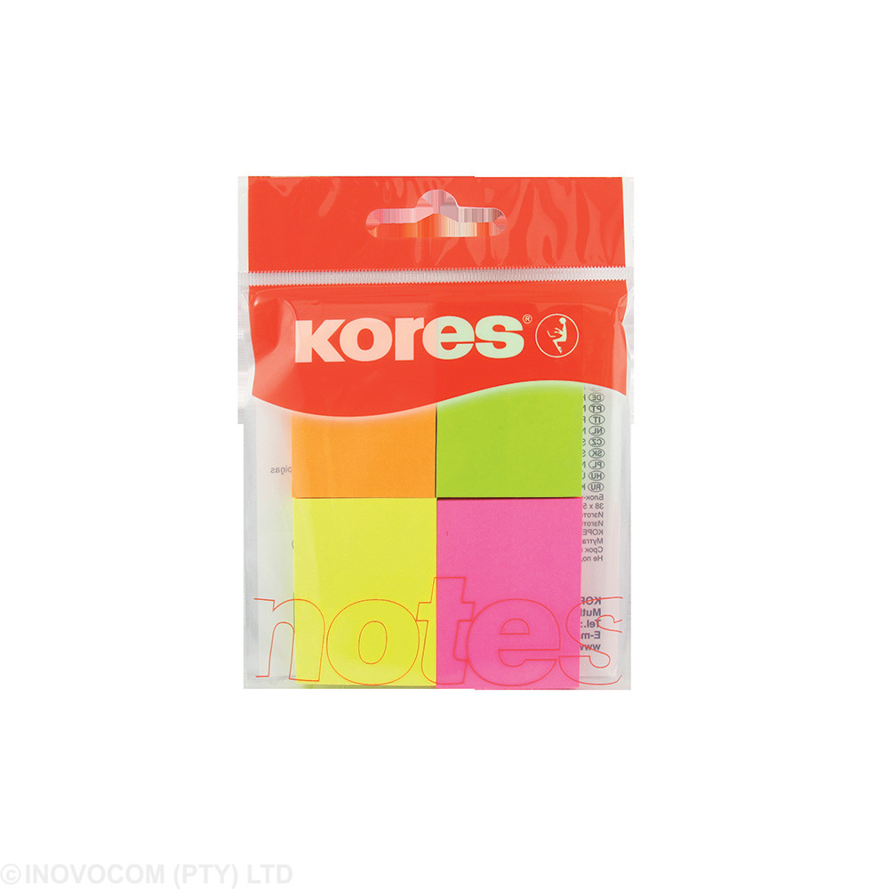 [KOR-NCI-48450] Neon 40 x 50mm adhesive notes / 50 sheets per colour 