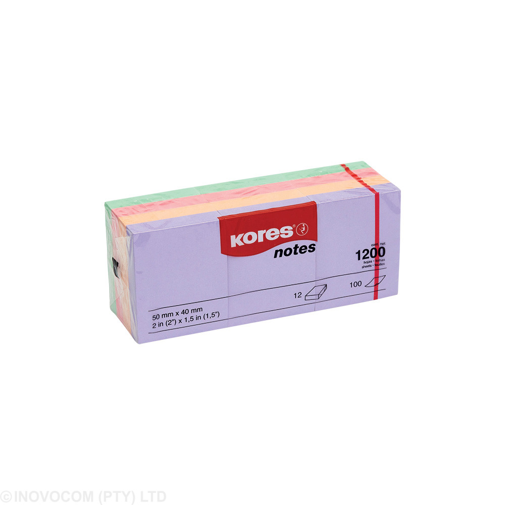 [KOR-NCI-47150] Pastel Shades 50 x 40mm  mini notes / 100 sheets per colour