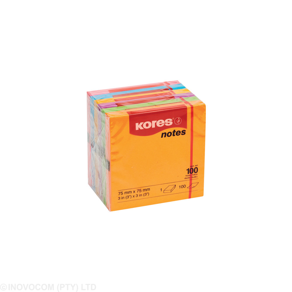 [KOR-NCI-47081] Neon Notes 75 x 75mm / 100 sheets per colour 