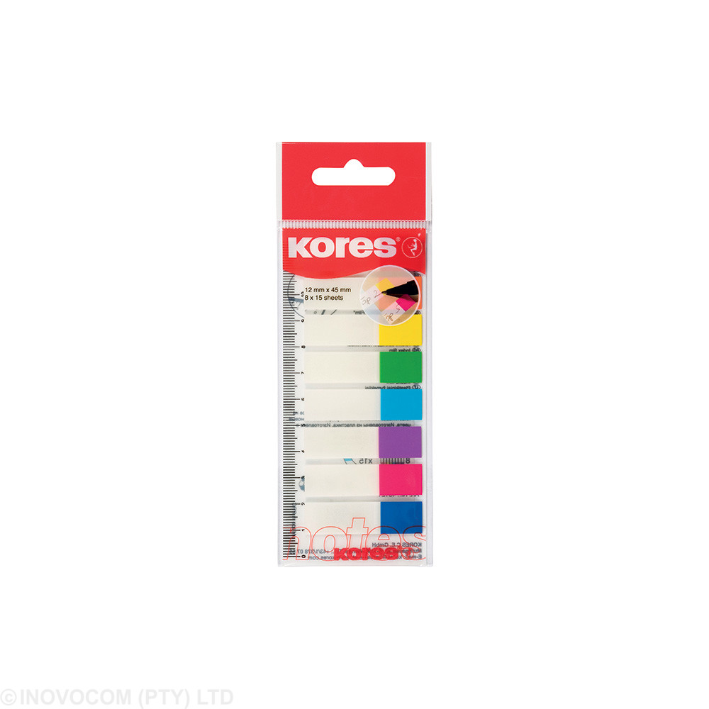 [KOR-NCI-45121] Film Index Strips 12 x 45mm - 15 sheets per colour 