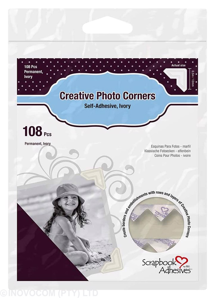 [SCR_3L01629] Paper Corners Classic Style - Ivory. 108 corners