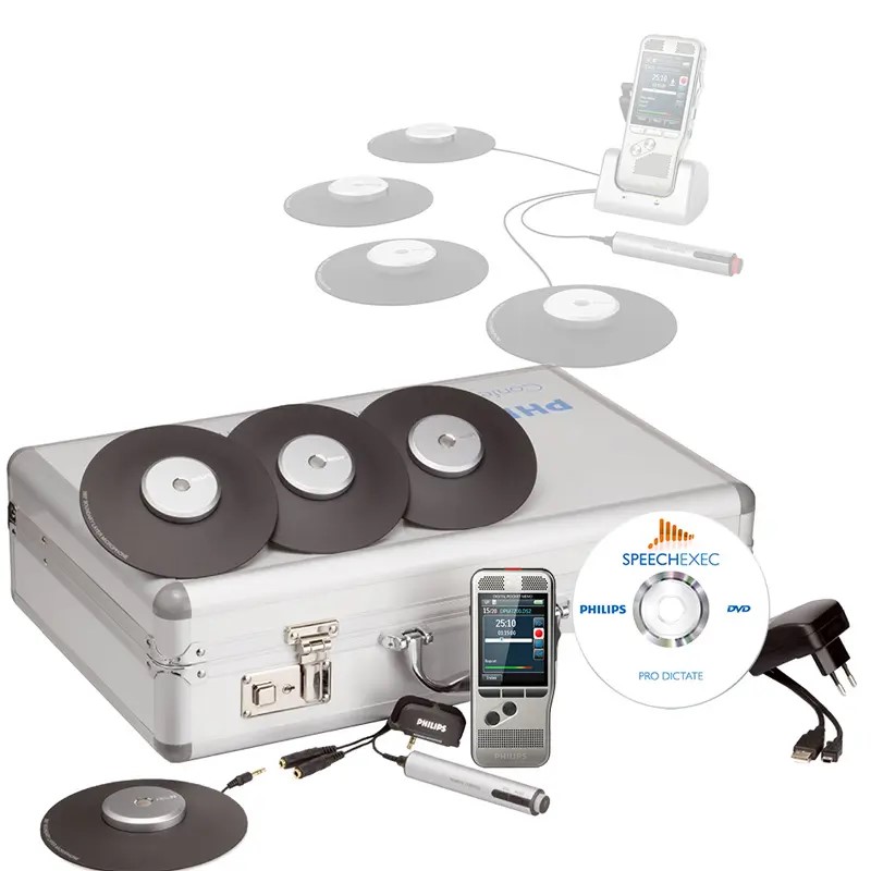 [DPM8900] Philips Digital Conference Set - (Record Meetings Of Up To 40 People)