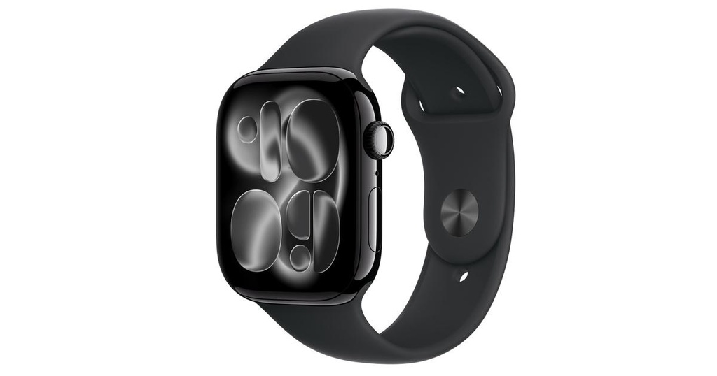 [MEUX4AF_A] Apple Watch Series 11 Gps 46Mm Jet Black Aluminium Case With Black Sport Band - M/L