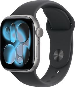 [MEV04AF_A] Apple Watch Series 11 Gps 46Mm Space Grey Aluminium Case With Black Sport Band - S/M